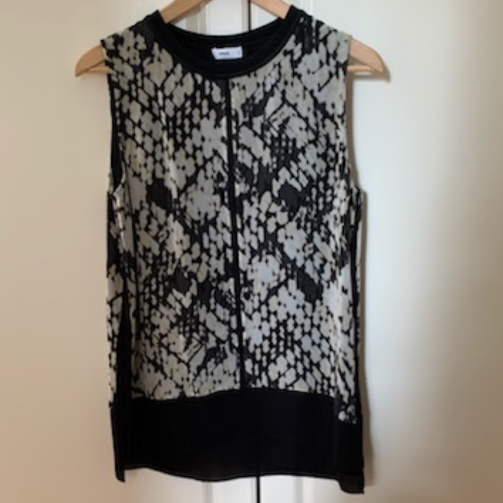 Vince Textured Silk Crepe Shell